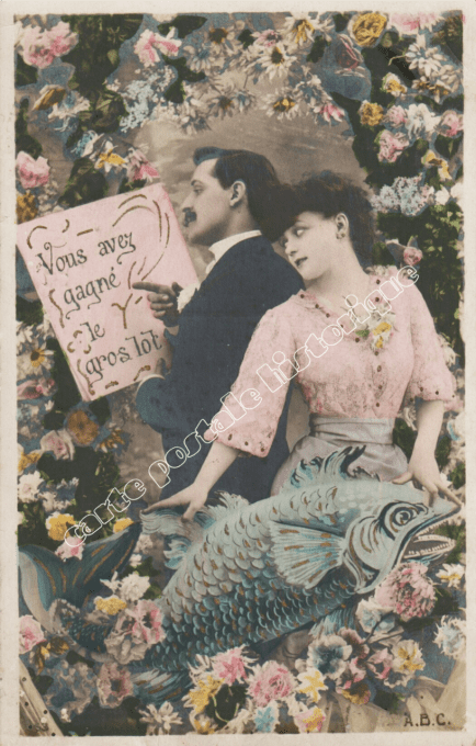 1er Avril - Couple Dos à dos - 1904