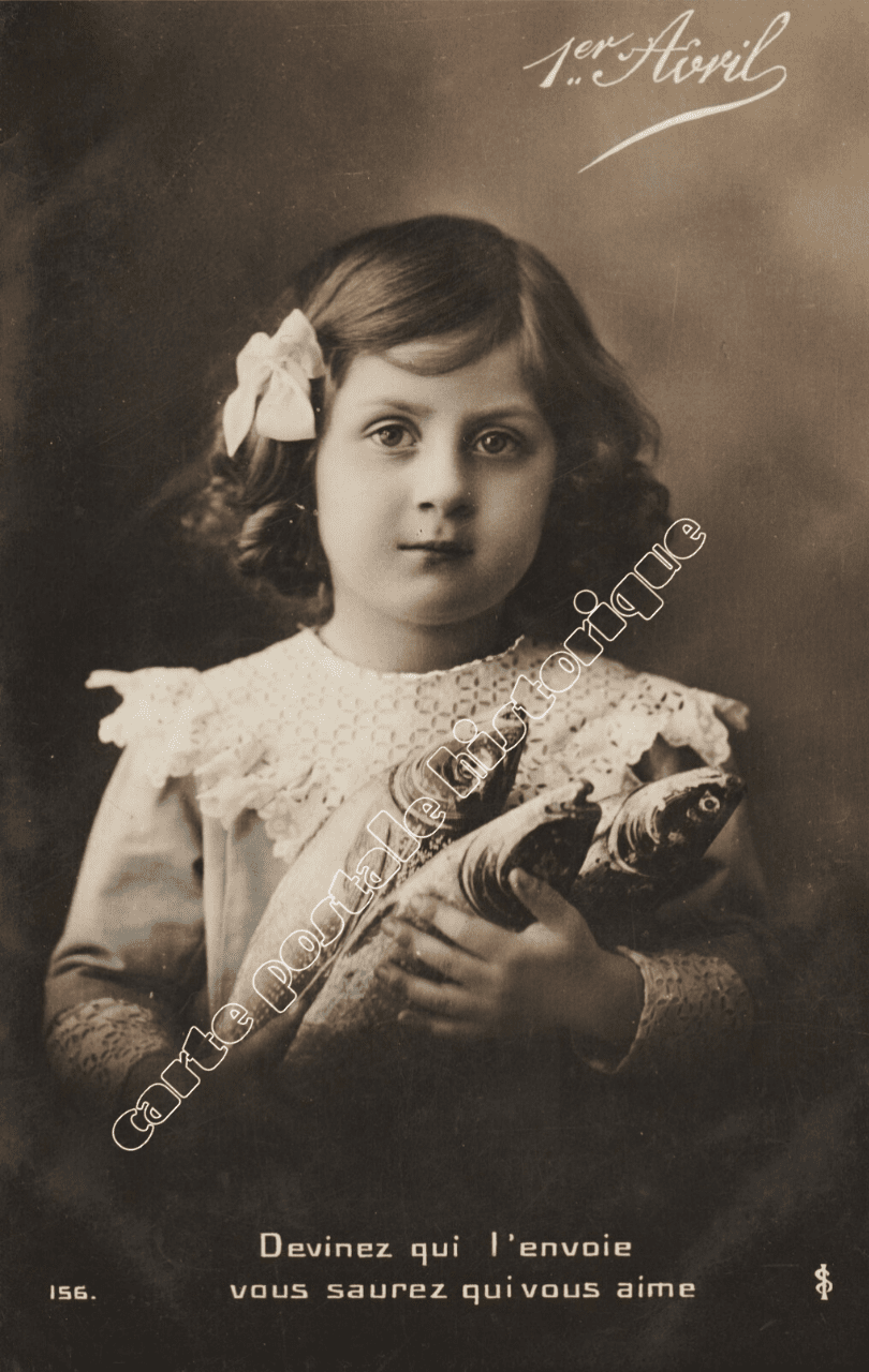 1er Avril - Petite fille au poisson - 1912