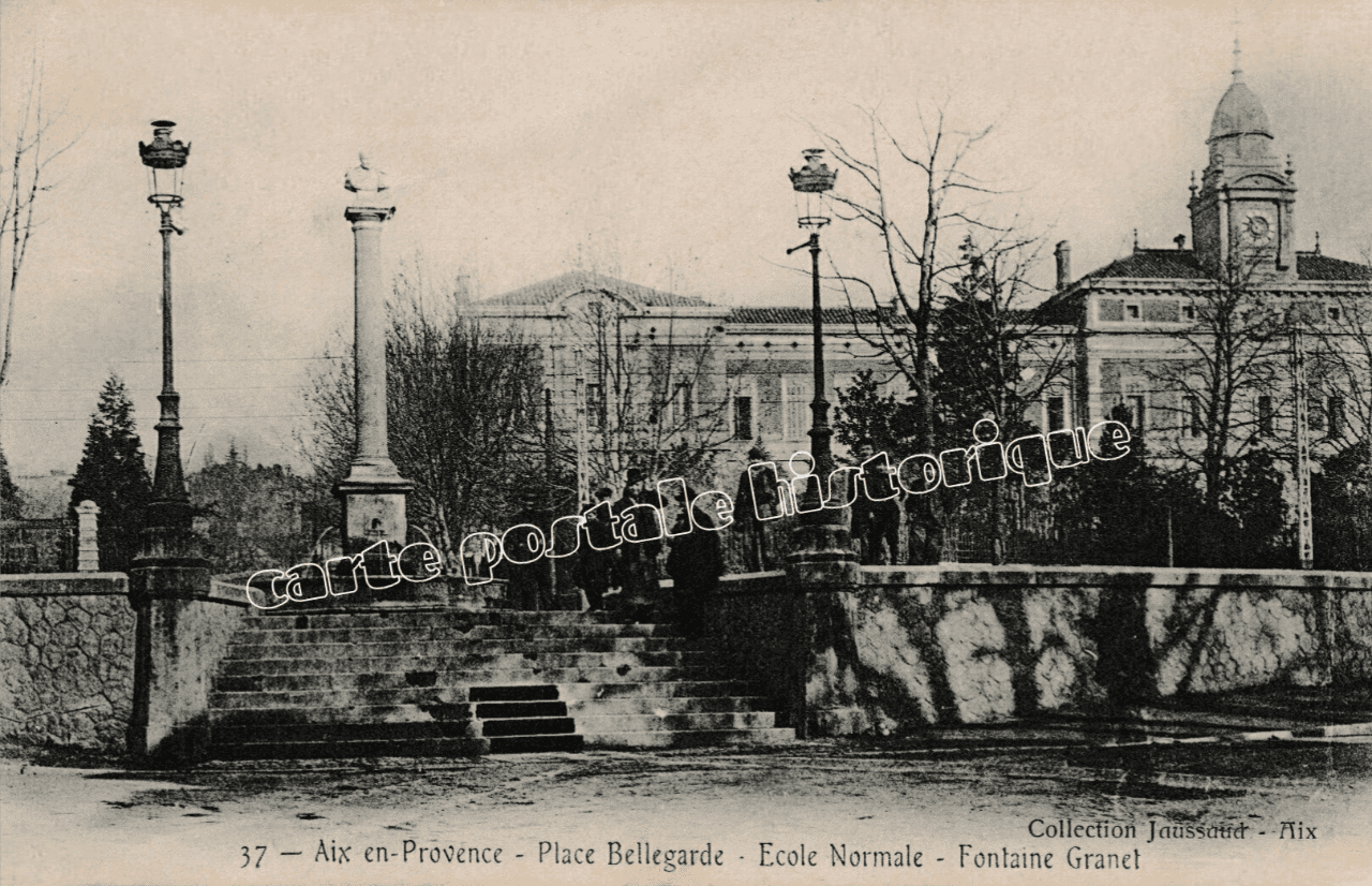 AIX-EN-PROVENCE - Place Bellegarde - Ecole Normale Fontaine Granet - 1907