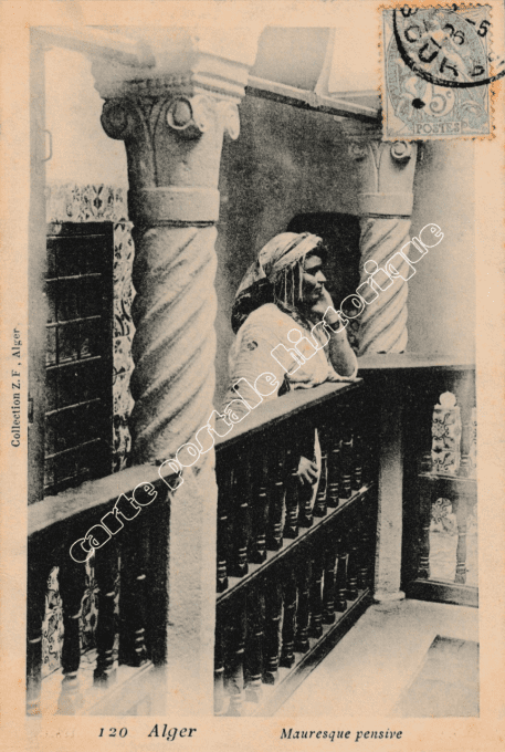ALGER - Mauresque pensive - 1906 - Algérie