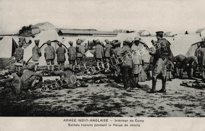 Armée Indio-Anglaise - Intérieur du Camp - Revue de détails - 1914