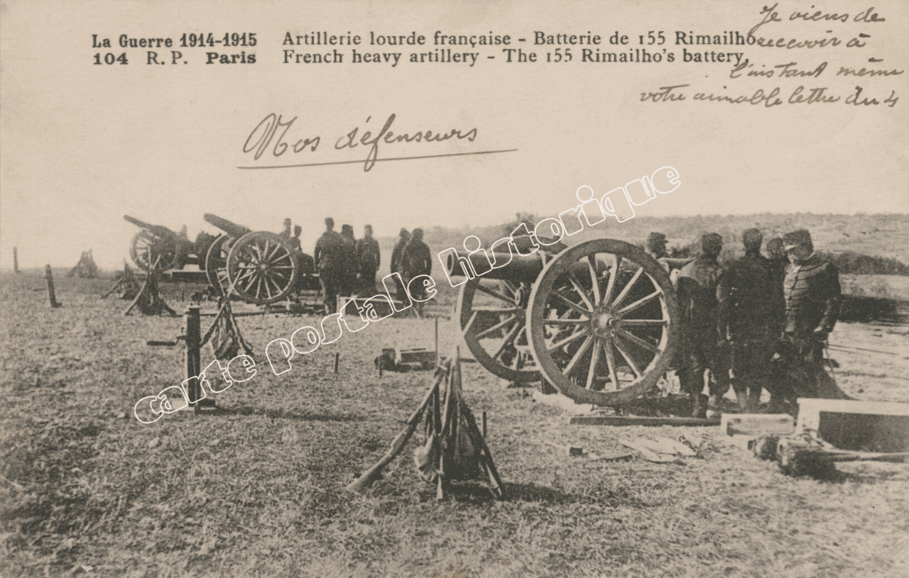 Artillerie lourde Française - Batterie de 155 Rimailho - 1915