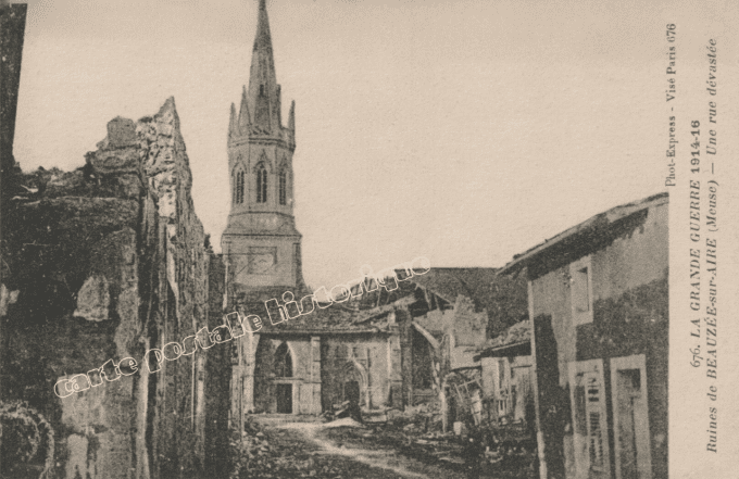 BEAUZEE-SUR-AIRE - Ruines - 1917