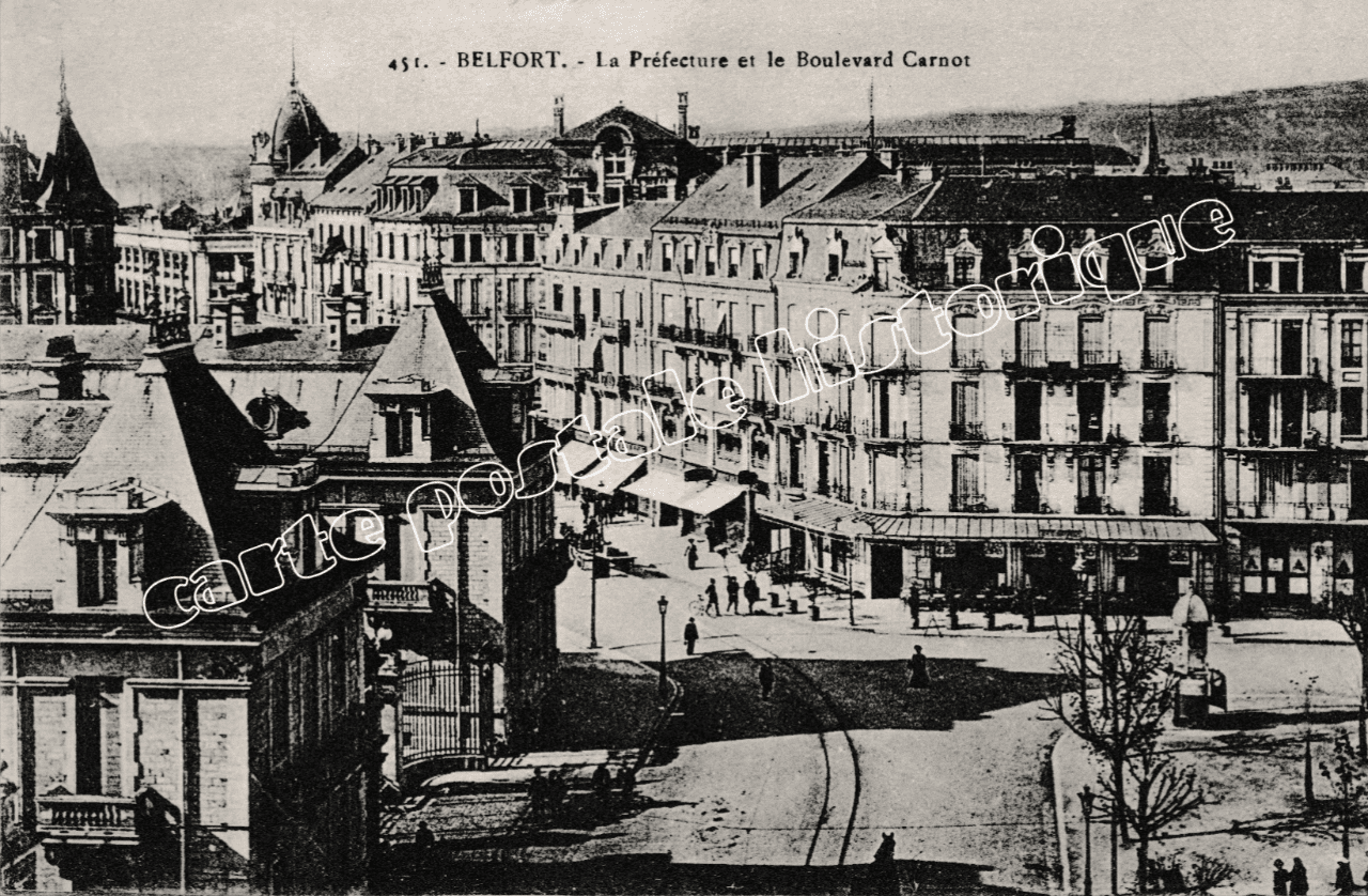BELFORT - La Préfecture et le Boulevard Carnot - 1919