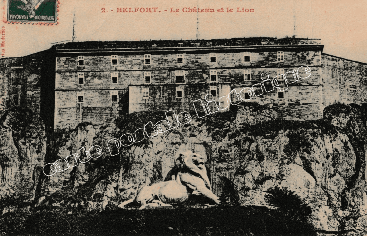 BELFORT - Le Château et le Lion - 1919