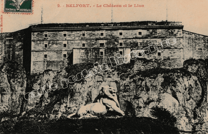 BELFORT - Le Château et le Lion - 1919