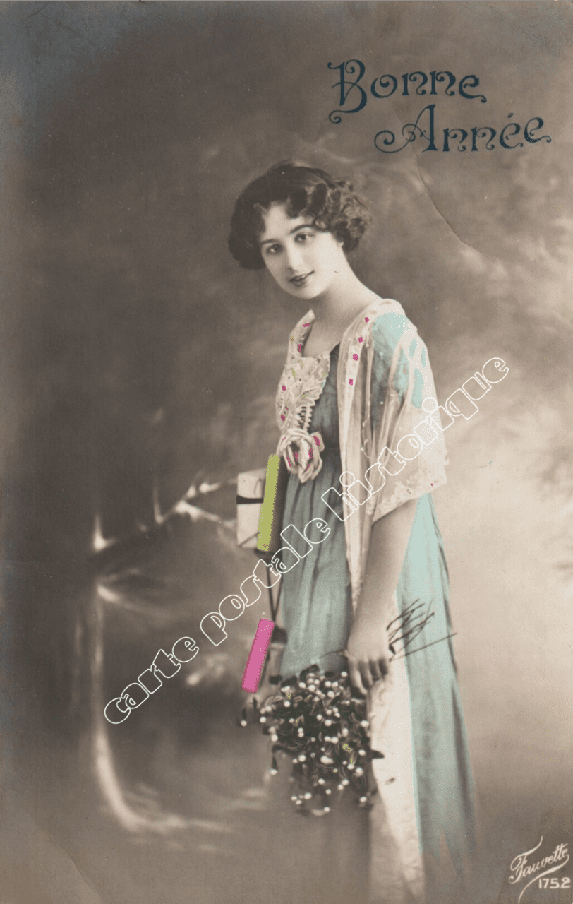 Bonne Année - Femme à la robe bleue - 1912