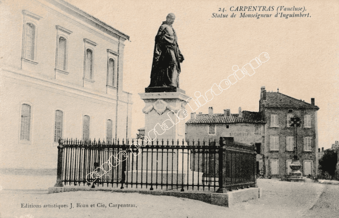 CARPENTRAS - Statue de Monseigneur d'Inguimbert - 1915