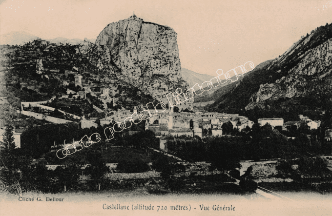 CASTELLANE - Vue Générale - 1907