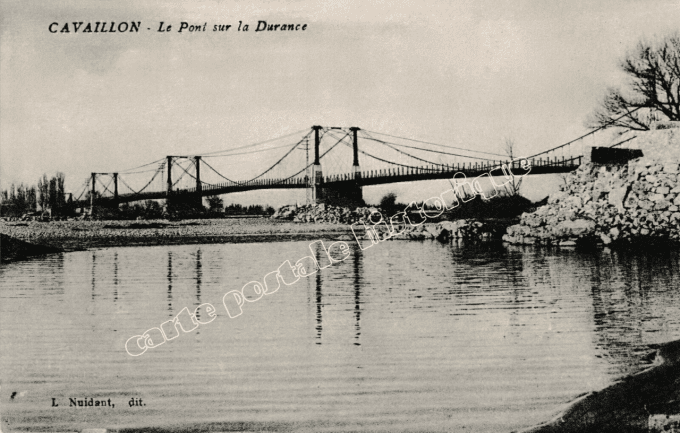 CAVAILLON - Le Pont sur la Durance - 1911