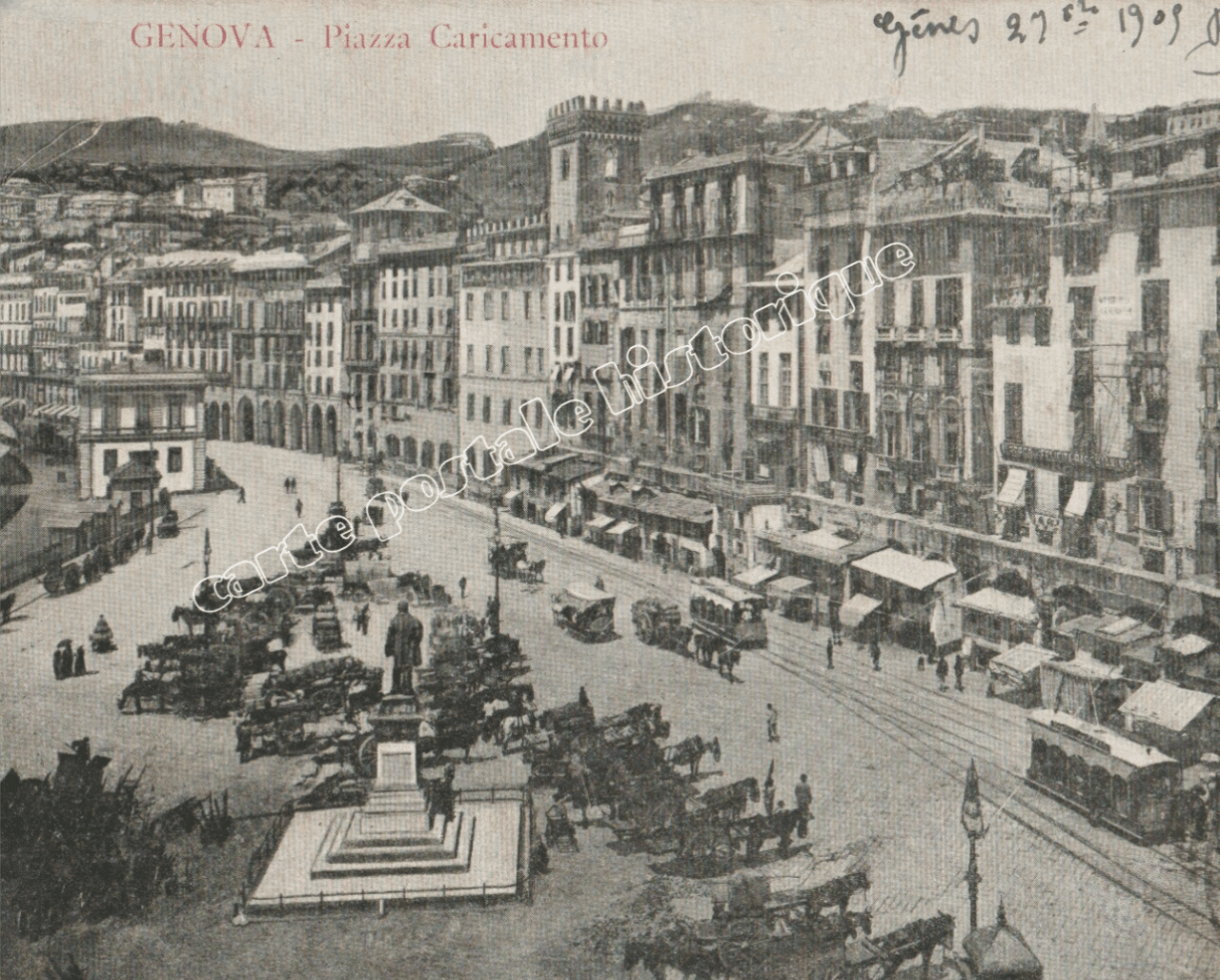 GENOVA - Piazza Caricamento - 1905 - Italie