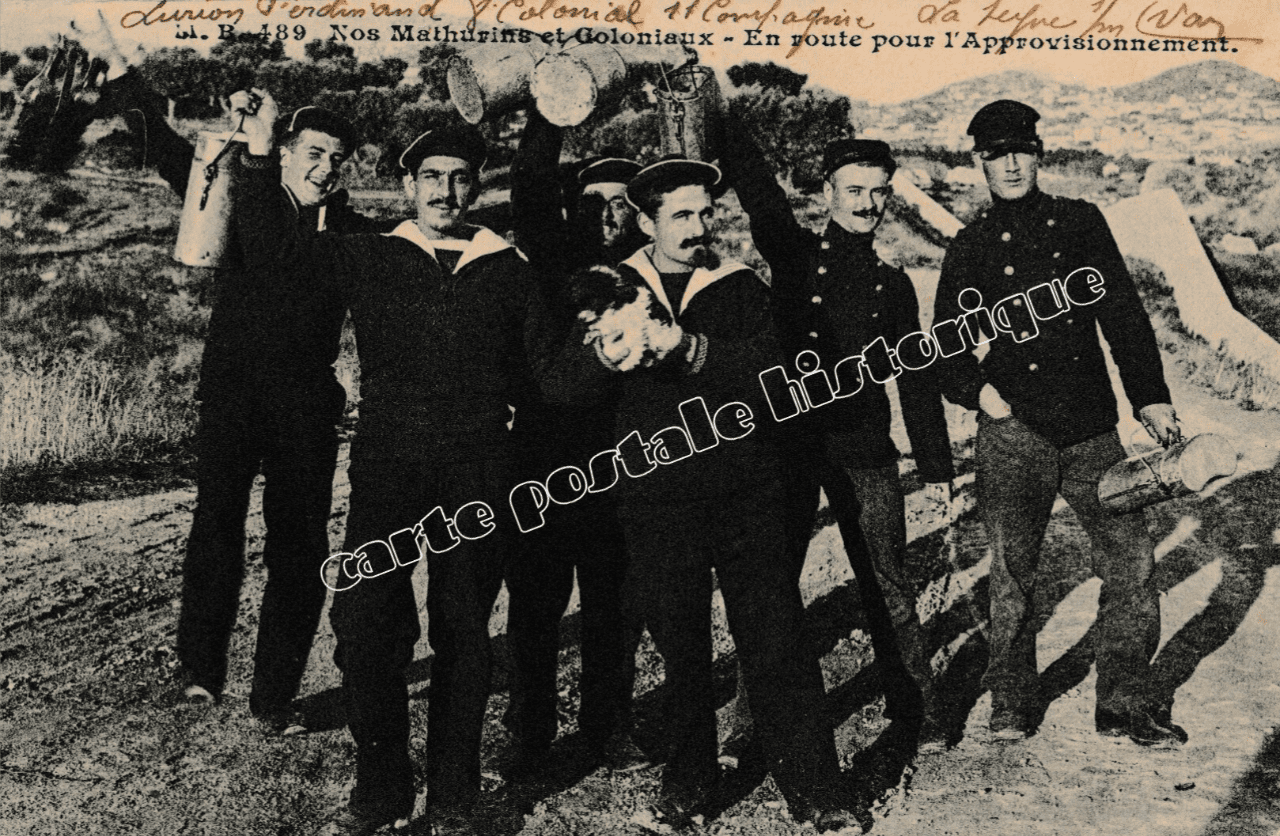Nos Mathurins et Coloniaux - En route pour l'approvisionnement - 1906