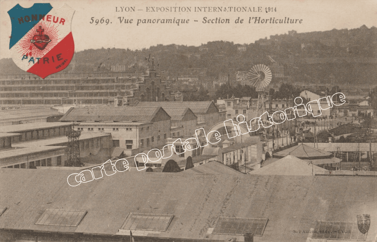 LYON - Exposition de 1914 - Vue Panoramique - Section de l'Horticulture -  1915