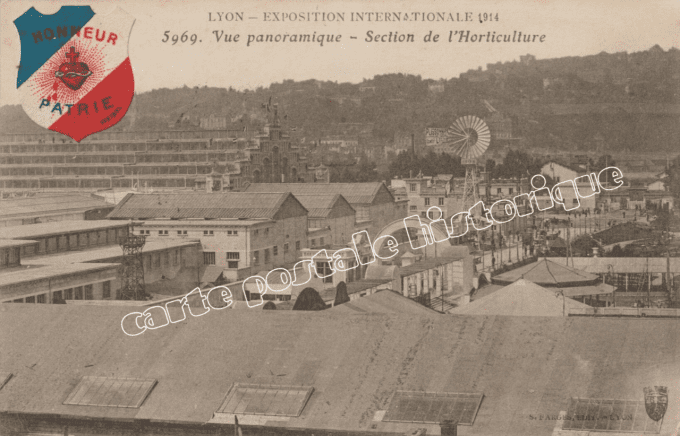 LYON - Exposition de 1914 - Vue Panoramique - Section de l'Horticulture -  1915