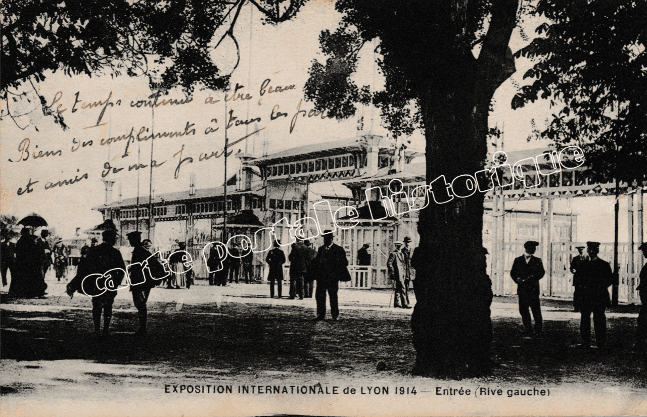 LYON - Exposition internationale de LYON 1914 - Entée rive gauche - 1916