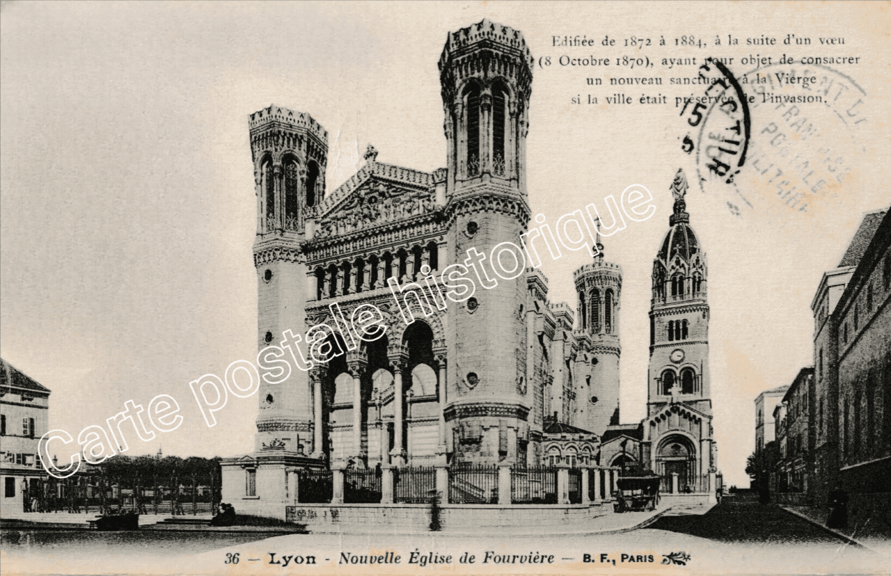 LYON - Nouvelle église de Fourvière - 1915