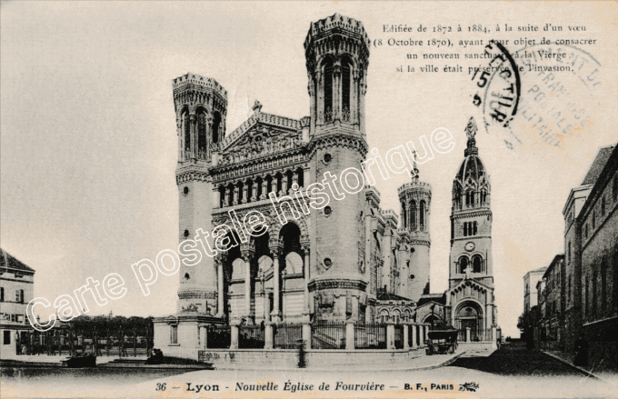 LYON - Nouvelle église de Fourvière - 1915