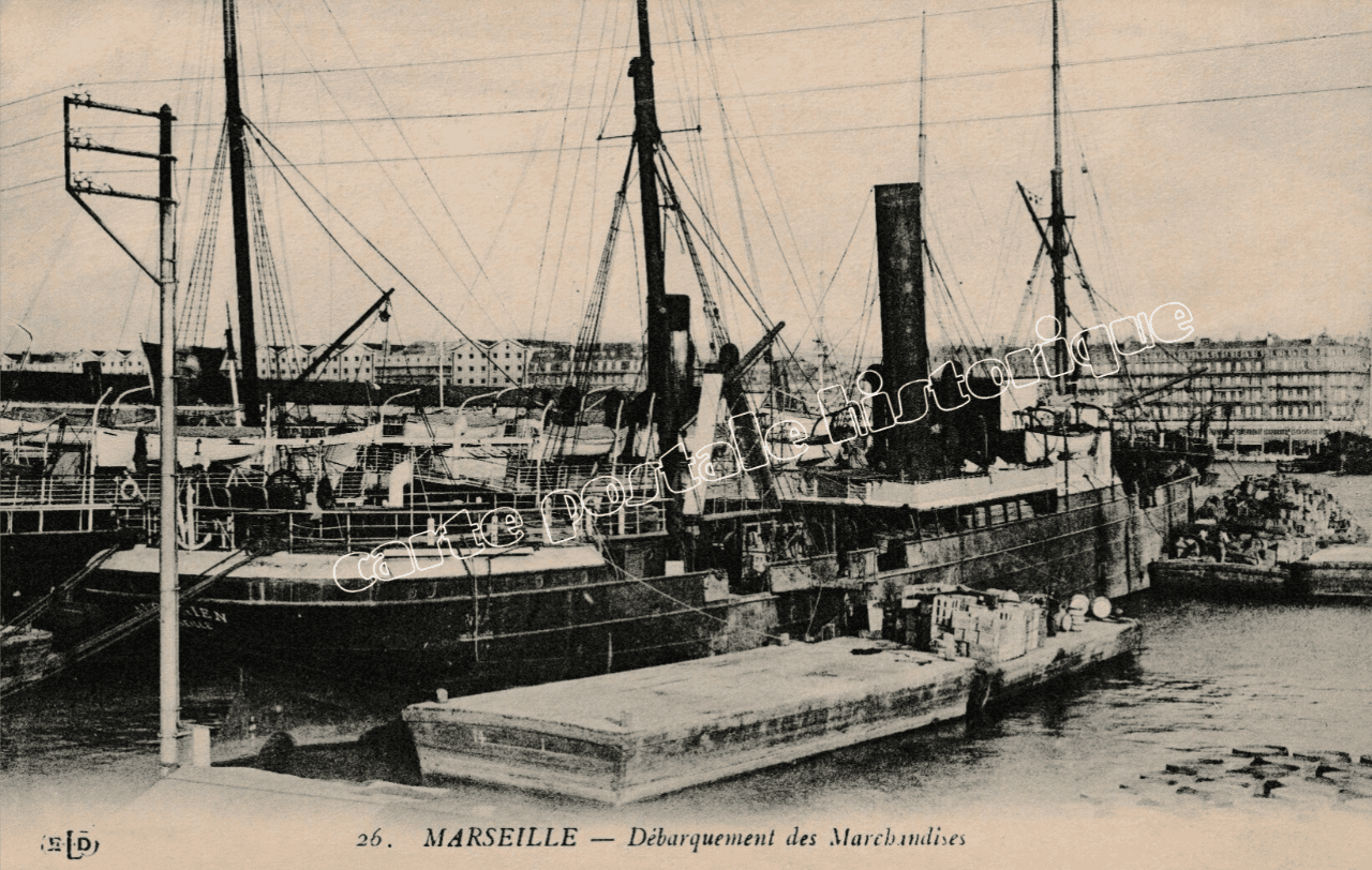 MARSEILLE - Débarquement des Marchandises - 1916