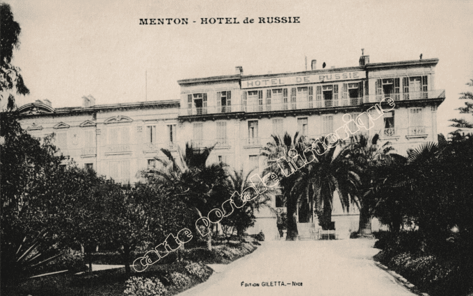 MENTON - Hôtel de Russie - 1916