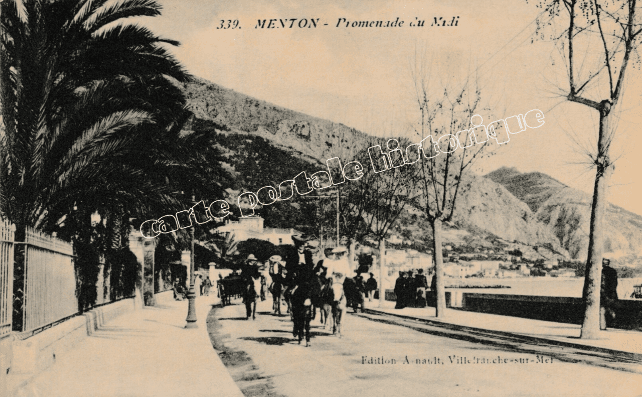 MENTON - La Promenade du Midi - 1915