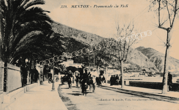 Pack 5 cartes - Bord de mer - Menton