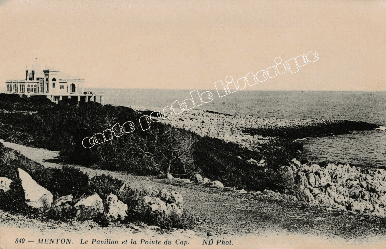 MENTON - Le Pavillon et la pointe du Cap - 1915