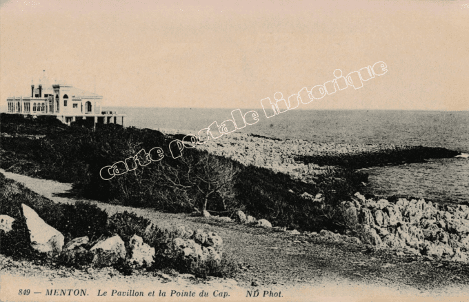 MENTON - Le Pavillon et la pointe du Cap - 1915