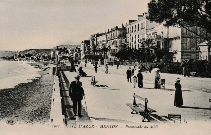 Menton - Promenade du Midi - 1915