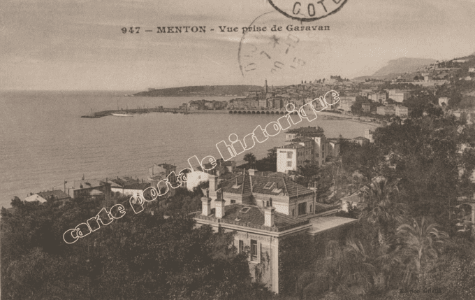 MENTON - Vue prise de Garavan - 1915