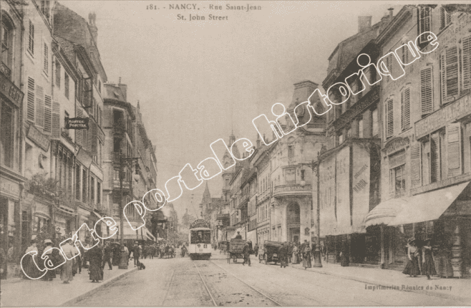 Nancy – Rue Saint-Jean – Carte postale ancienne 1918