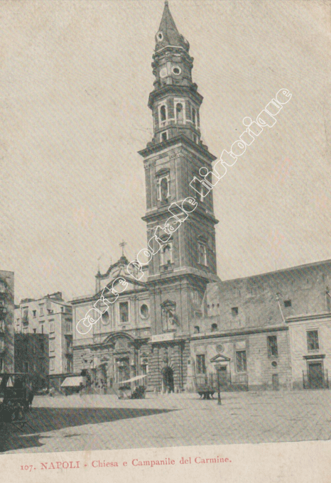 NAPLES - Chiesa e Campanile del Carmine 1906 - Italie