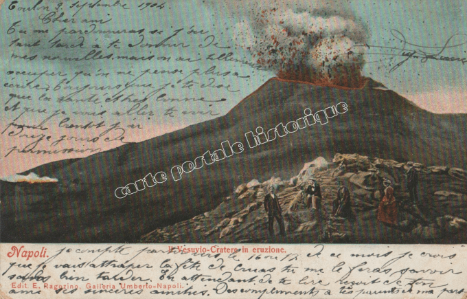 NAPLES - Il Vesuvio - Cratero in eruzione - 1904 - Italie