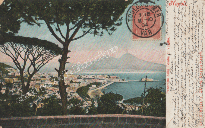NAPLES - Panorama della tonba di Virgilio - 1904 - Italie