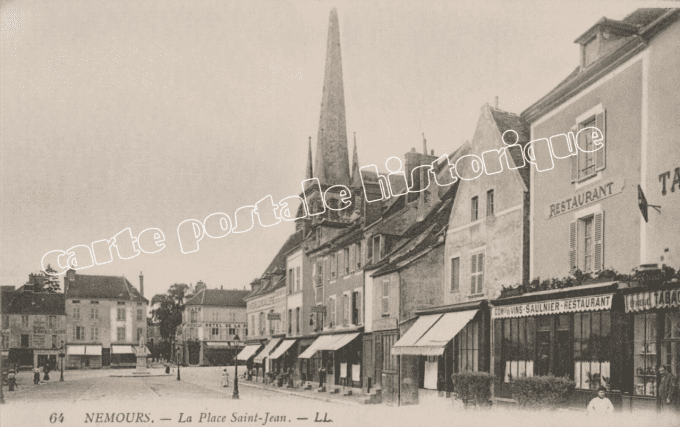 NEMOURS - La Place St Jean - 1918