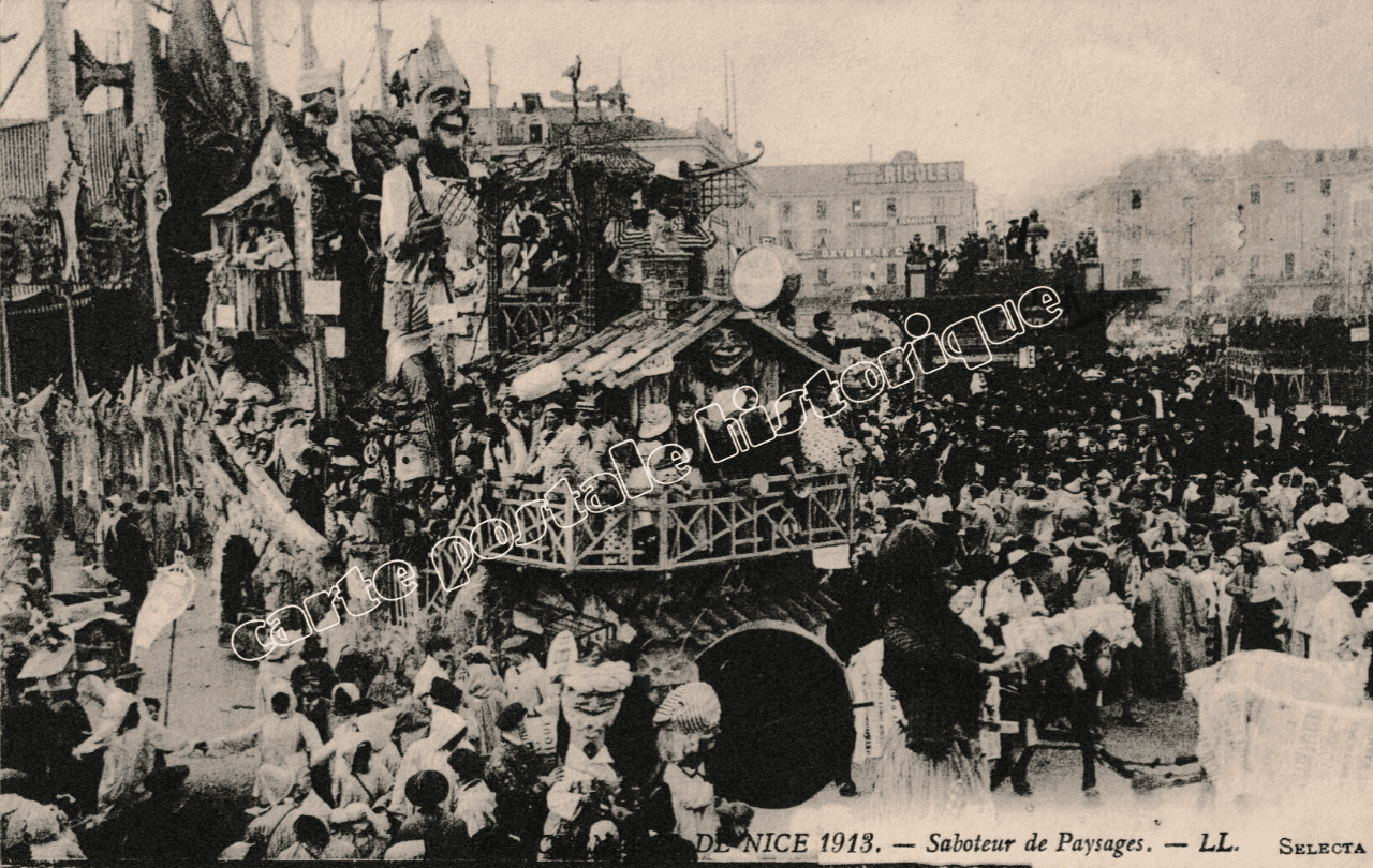 NICE - Carnaval 1913 - Char Saboteur de paysage - 1914