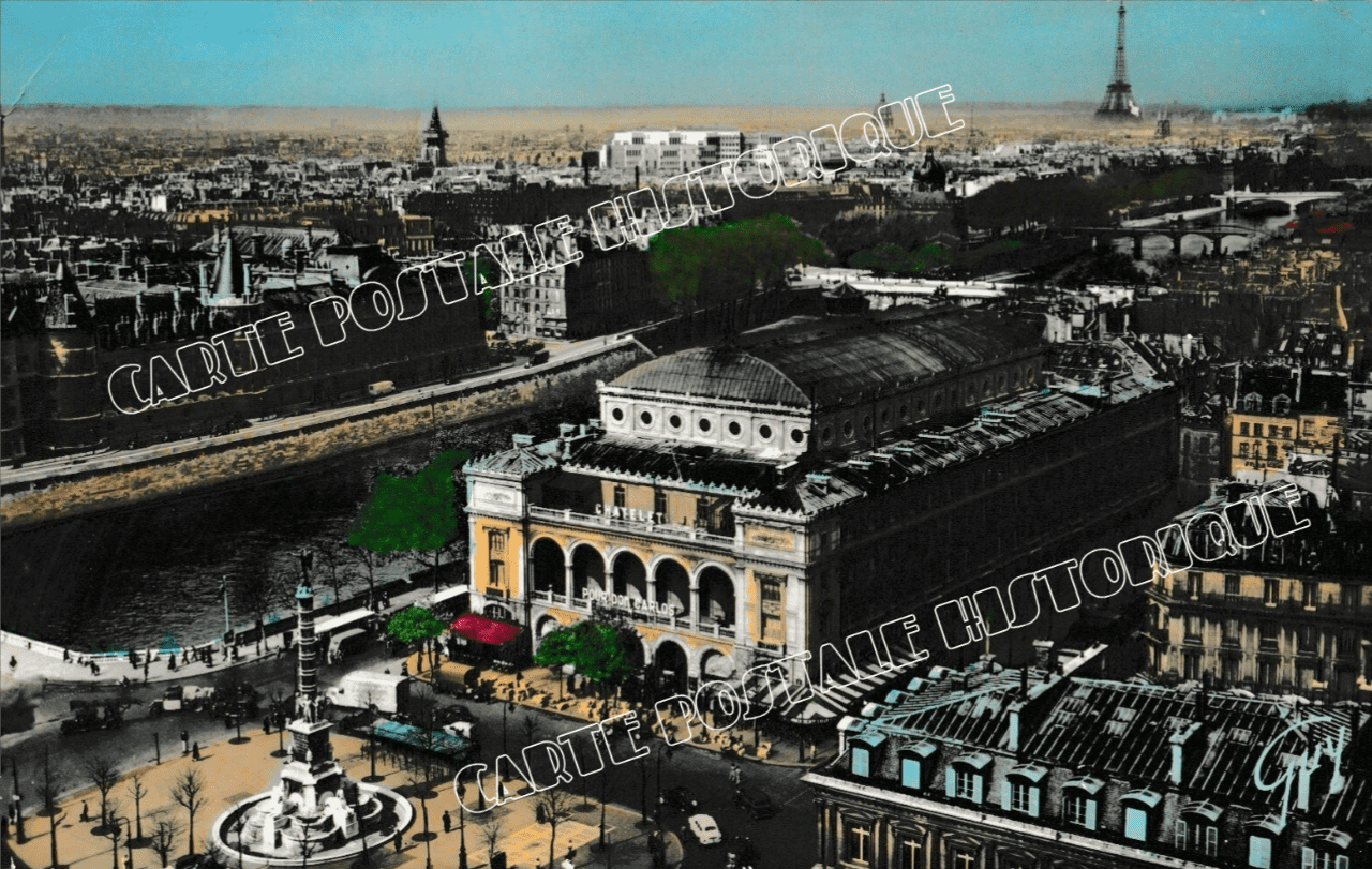 Paris – Place du Châtelet – 1907 - Carte postale ancienne