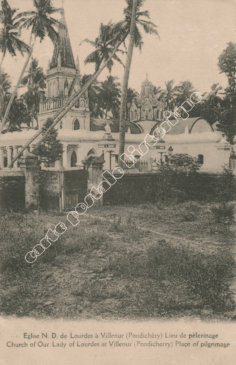 PONDICHERY - Eglise N.D. de Lourdes à Villenur - 1917 - Inde
