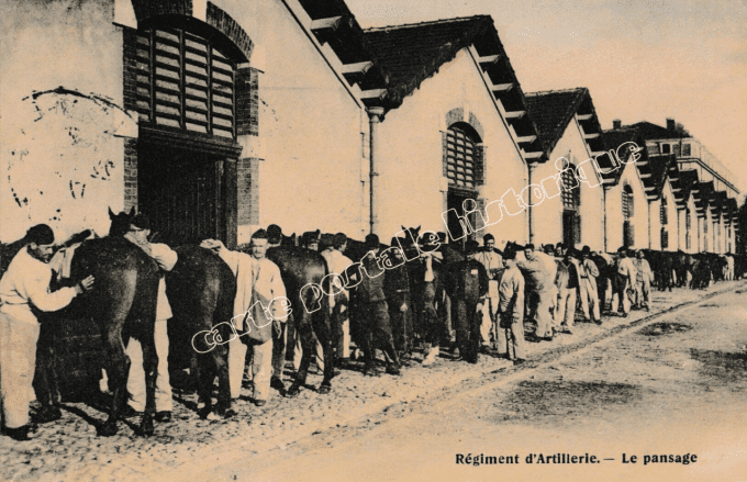 Régiment d'Artillerie - Le Pansage - 1907