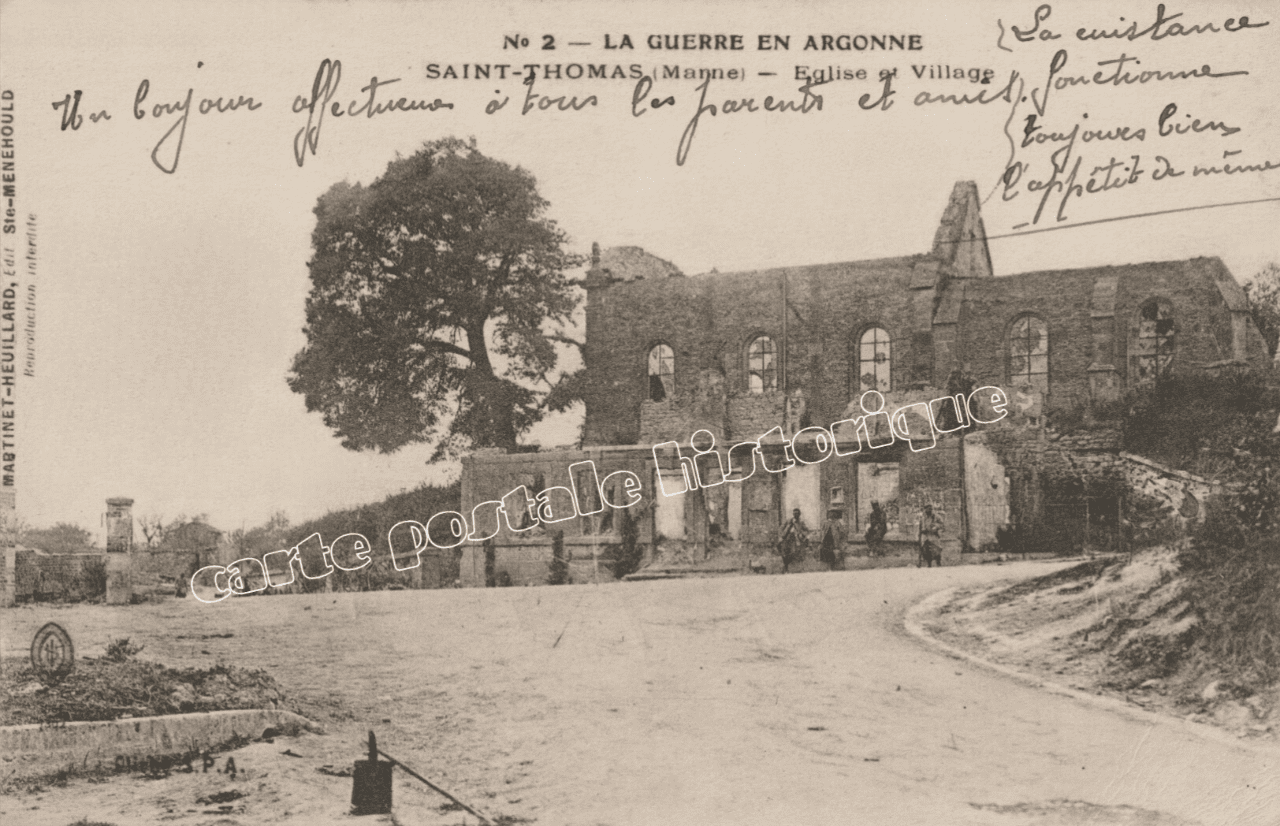 SAINT-THOMAS - Eglise et Village - 1916