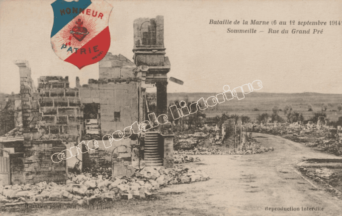 SOMMEILLE - Rue du Grand Pré - 1915