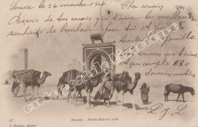 SOUSSE - Porte Bab-el-Arbi - 1904 - Tunisie