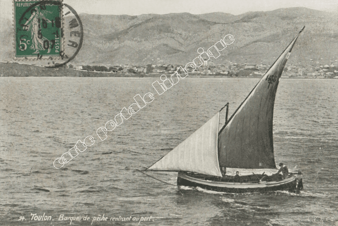 TOULON - Barque de pêche rentrant au port - 1907