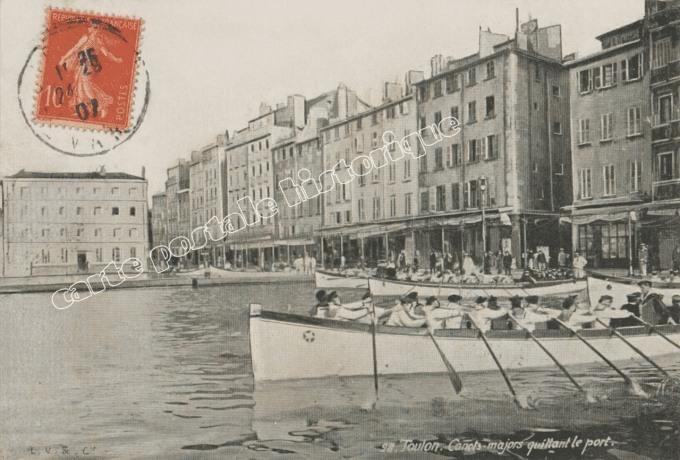 TOULON - Canots Majors Quittant le Port - 1907