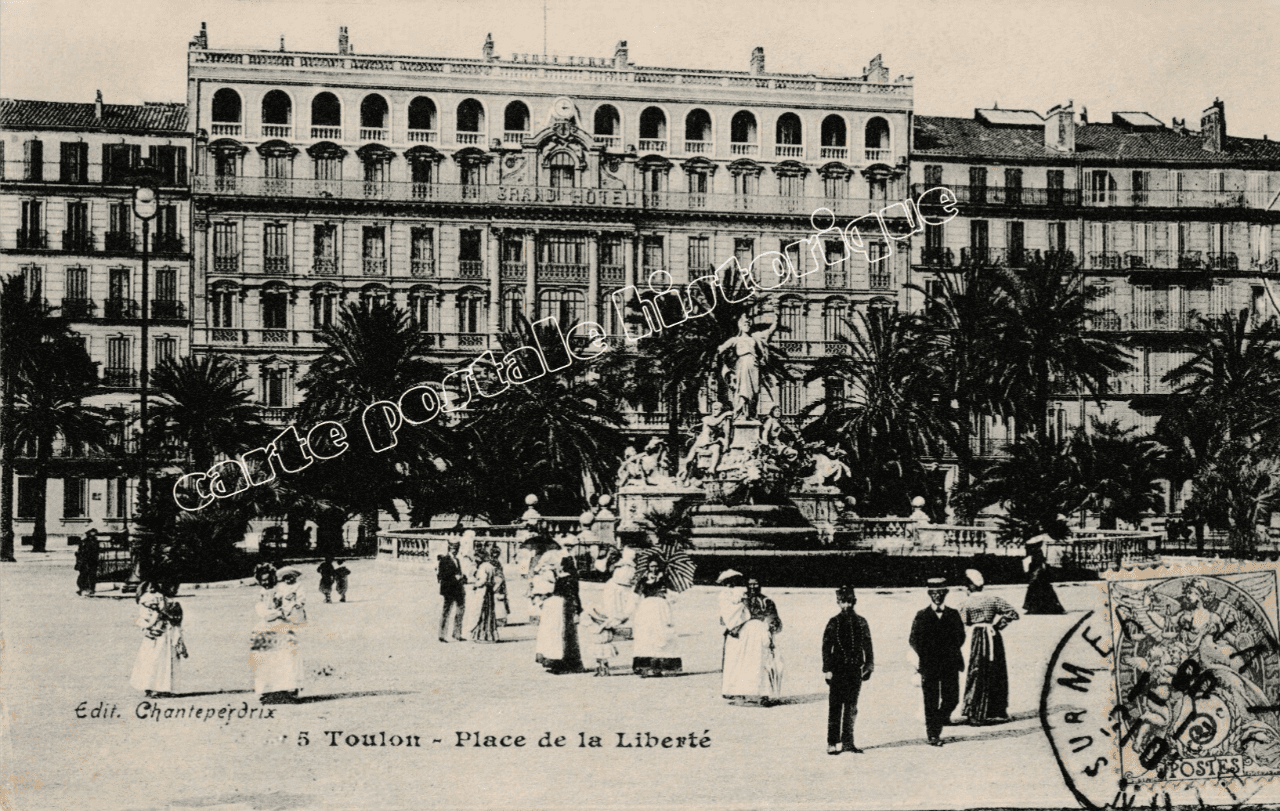 TOULON - Place de la Liberté - Avenue des Palmier - 1906