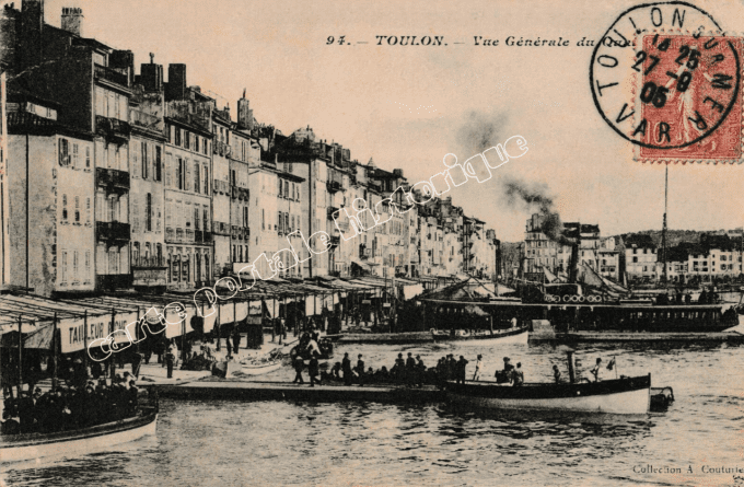 TOULON - Vue générale du Quai - 1905