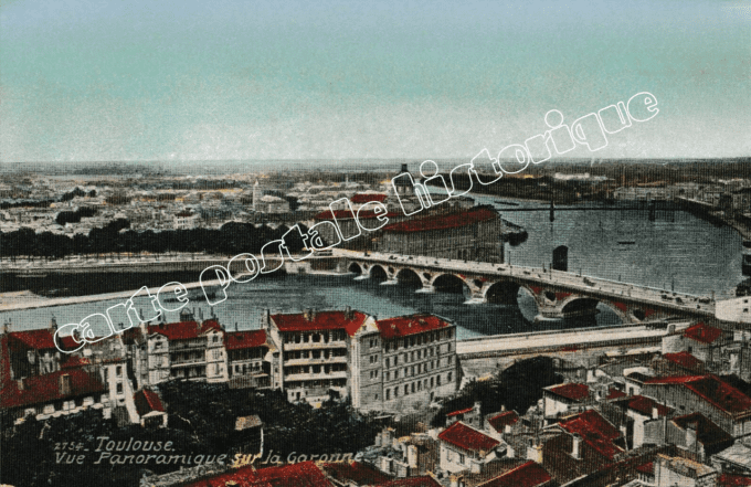 TOULOUSE - Vue panoramique sur la Garonne - 1916