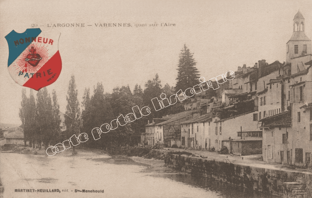 VARENNES-EN-ARGONNE - Quai sur l'Aire - 1915