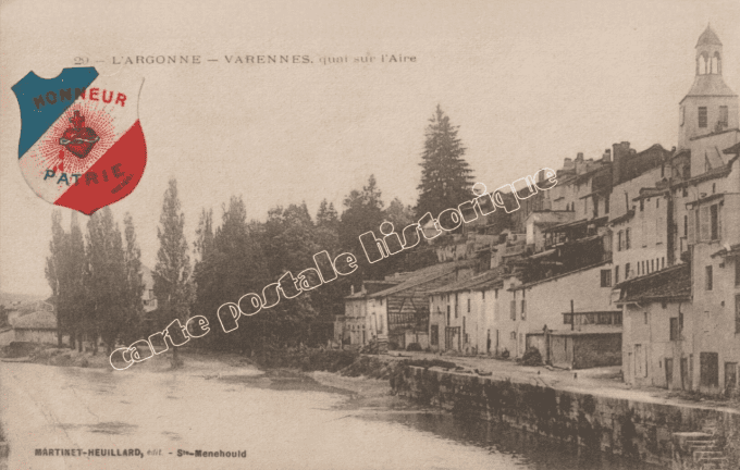 VARENNES-EN-ARGONNE - Quai sur l'Aire - 1915
